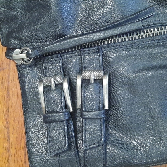 Crown Vintage Round toe Zip up Black Stacked Heel Boots - Picture 4 of 8